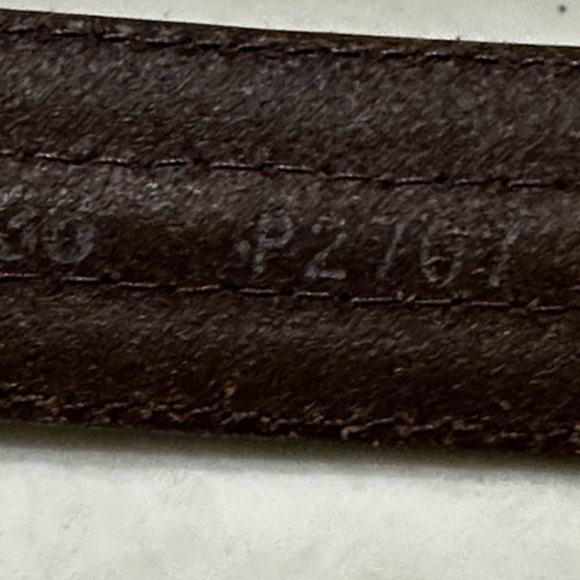 Brighton Belt Brown Leather with Inlay Men 36 Brass Tone Buckle P2707 - Picture 4 of 10